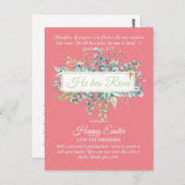 Katholieke EASTER Kaart Religieuze Bijbelprijsopga (Voorkant / Achterkant)