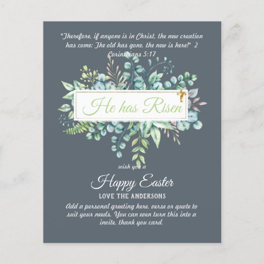 Katholieke EASTER Kaart Religieuze Bijbelprijsopga (Voorkant)