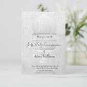 Katholieke Eerste Communie Eucharistisch grijs des Kaart (Staand voorkant)