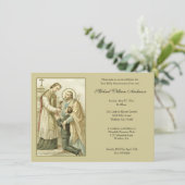 Katholieke Eerste Communie Jongen St. Joseph Kaart (Staand voorkant)