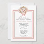 Katholieke Eerste Communie Maria Jezus Roze Kaart (Voorkant)