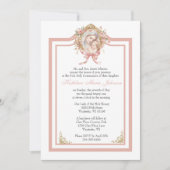 Katholieke Eerste Communie Maria Jezus Roze Kaart (Voorkant)