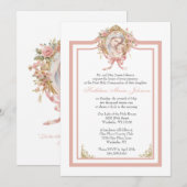 Katholieke Eerste Communie Maria Jezus Roze Kaart (Voorkant / Achterkant)