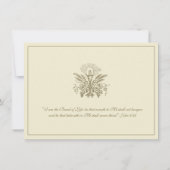 Katholieke eerste communie meisje bloemig kaart (Achterkant)