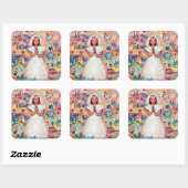 Katholieke eerste communie meisje roze Stickers (Vel)