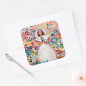 Katholieke eerste communie meisje roze Stickers (Envelop)