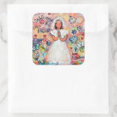 Katholieke eerste communie meisje roze Stickers (Tas)