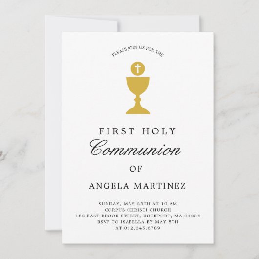 Katholieke Eerste Communistische Gouden en Witte U Kaart (Voorkant)