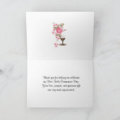 Katholieke Eerste Heilige Communie Bloemen Religie Bedankkaart (Binnen)