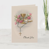 Katholieke Eerste Heilige Communie Dank u Bedankkaart (Voorkant)