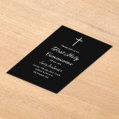 Katholieke eerste heilige communie eenvoudig minim acryl uitnodigingen (Laagn)