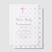 Katholieke eerste heilige communie eenvoudig minim vellum uitnodigingen (Offset (Uitnodiging))
