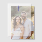 Katholieke eerste heilige communie eenvoudig minim vellum uitnodigingen (Offset (Koppel))