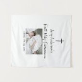 Katholieke eerste heilige communie eenvoudig QR mi Wandkleed (Voorkant (horizontaal))