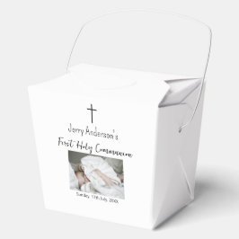 Katholieke eerste heilige communie eenvoudige QR m Bedankdoosjes