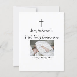 Katholieke eerste heilige communie eenvoudige QR m Briefkaart
