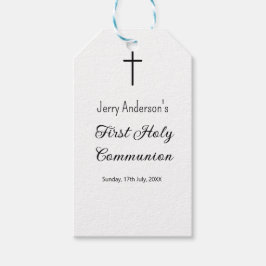 Katholieke eerste heilige communie eenvoudige QR m Cadeaulabel