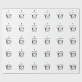 Katholieke eerste heilige communie eenvoudige QR m Cadeaupapier