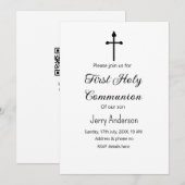 Katholieke eerste heilige communie eenvoudige QR m Kaart (Voorkant / Achterkant)