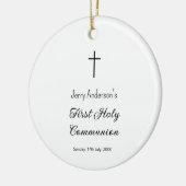 Katholieke eerste heilige communie eenvoudige QR m Keramisch Ornament (Links)