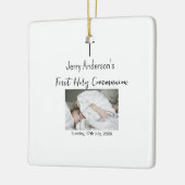 Katholieke eerste heilige communie eenvoudige QR m Keramisch Ornament (Links)