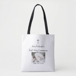 Katholieke eerste heilige communie eenvoudige QR m Tote Bag