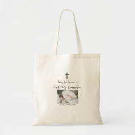 Katholieke eerste heilige communie eenvoudige QR m Tote Bag