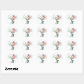 Katholieke Eerste Heilige Communie Floral Rosary Ronde Sticker (Vel)