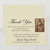 Katholieke Eerste Heilige Communie Jezus Dank U Kaart (Voorkant / Achterkant)