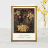 Katholieke Eerste Heilige Communie Jezus Eucharist Kaart (Gele Bloem)