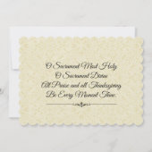 Katholieke Eerste Heilige Communie Jezus Lelies Kaart (Achterkant)