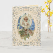 Katholieke Eerste Heilige Communie Kelk Host Kaart (Gele Bloem)