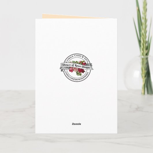 Katholieke Eerste Heilige Communie Kelk Host Kaart (Achterkant)