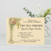 Katholieke Eerste Heilige Communie Kelk Uitnodigin Kaart (Staand voorkant)