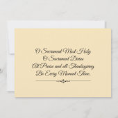 Katholieke Eerste Heilige Communie Kelk Uitnodigin Kaart (Achterkant)