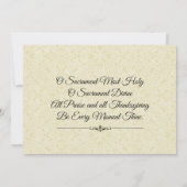 Katholieke Eerste Heilige Communie Kelk Uitnodigin Kaart (Achterkant)