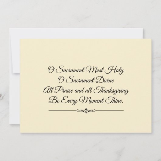 Katholieke Eerste Heilige Communie Kelk Uitnodigin Kaart (Achterkant)