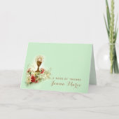 Katholieke Eerste Heilige Communie  Religieuzen Bedankkaart (Voorkant)