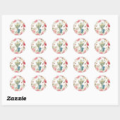 Katholieke Eerste Heilige Communie roze rozen Ronde Sticker (Vel)