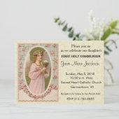 Katholieke Eerste Heilige Communie Uitnodigingen (Staand voorkant)