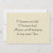 Katholieke Eerste Heilige Communie Uitnodigingen (Achterkant)