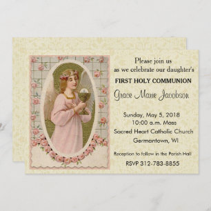 Katholieke Eerste Heilige Communie Uitnodigingen