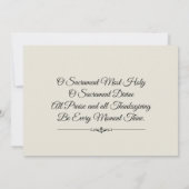 Katholieke Eerste Heilige Communie Uitnodigingen (Achterkant)