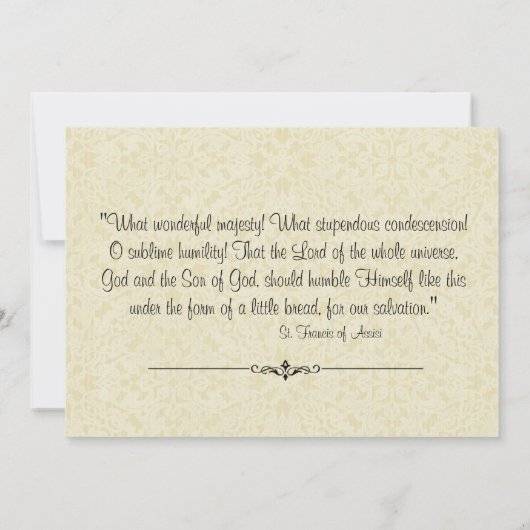 Katholieke Eerste Heilige Communie Uitnodigingen (Achterkant)