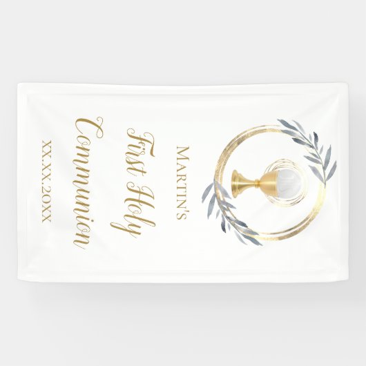 Katholieke Eerste Heilige Communiebanner Spandoek (Horizontaal)