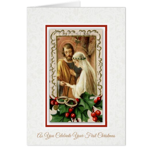 Katholieke Eerste Kerstdag Bruid Bruidegom Religie (Voorkant)