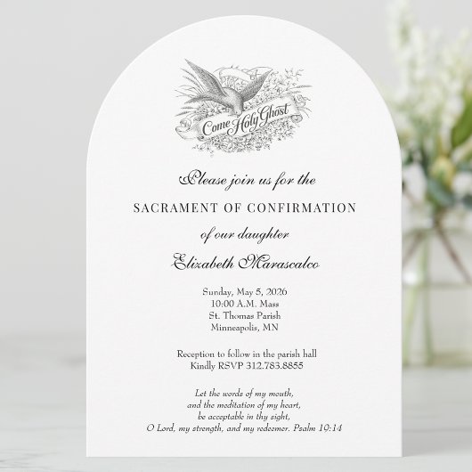 Katholieke Elegante Sacrament van Bevestiging Kaart