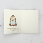 Katholieke Eucharistic Host Gold Monstrance Rozen Kaart (Binnen)