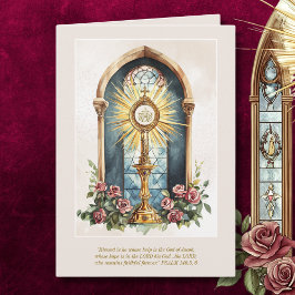 Katholieke Eucharistic Host Gold Monstrance Rozen Kaart