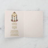 Katholieke Eucharistic Host Gold Monstrance Rozen Kaart (Binnen)